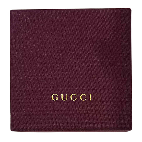 Gucci Brass Tone Lion Head & Beaded Charm Ring with Marmot GG - Picture 5 of 5